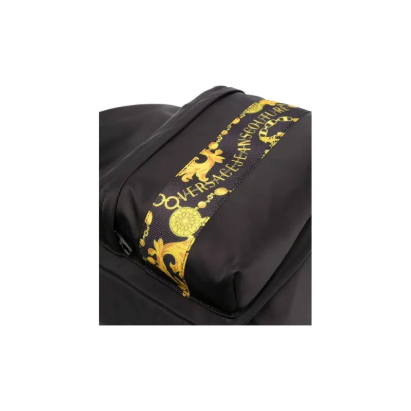 VERSACE JEANS COUTURE Polyester Backpack Regular Men's Black/Banana Yellow-4