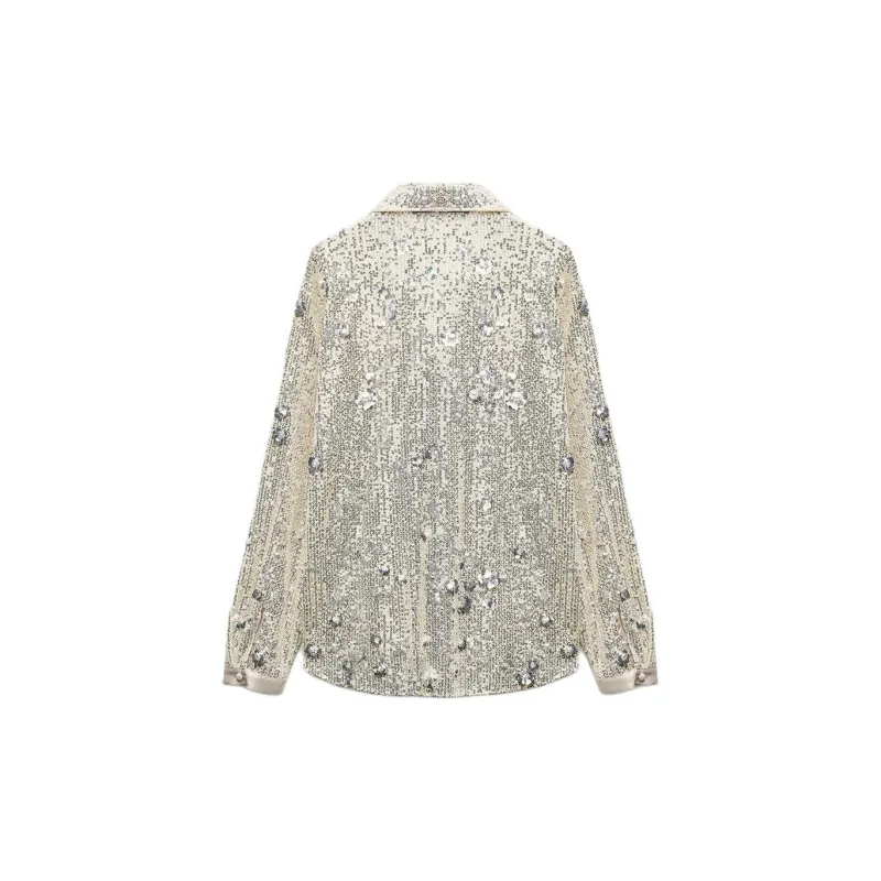 ZARA Shirts Women's Silver-1