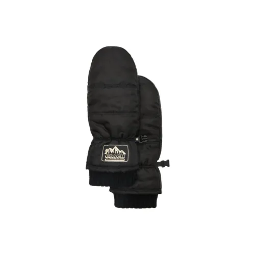COACH Nylon Gloves Unisex Black