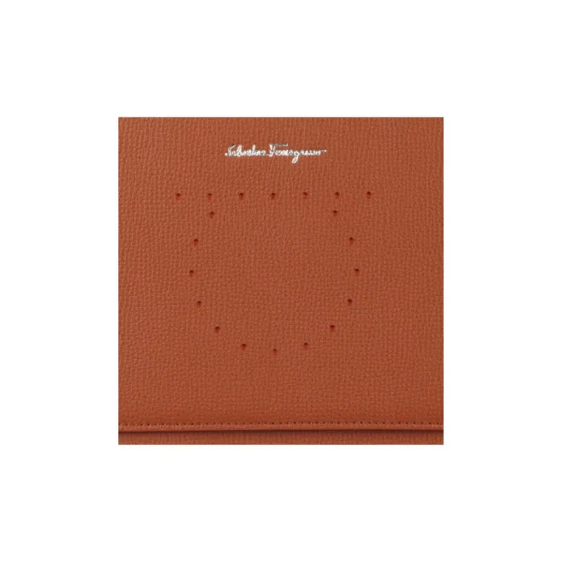 FERRAGAMO Calfskin Clutch Women's Rusty Red-2
