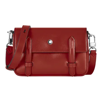 MONTBLANC Meisterstuck Full Grain Cow Leather Messenger Bag, Shoulder Bag, Crossbody Bag Mini Men's Reddish Umber