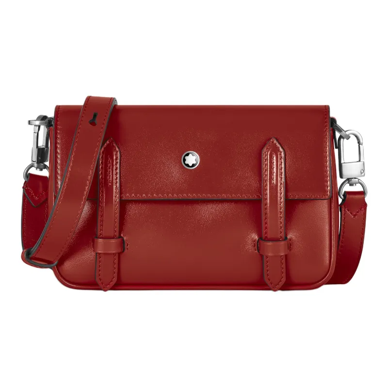 MONTBLANC Meisterstuck Full Grain Cow Leather Messenger Bag, Shoulder Bag, Crossbody Bag Mini Men's Reddish Umber-0