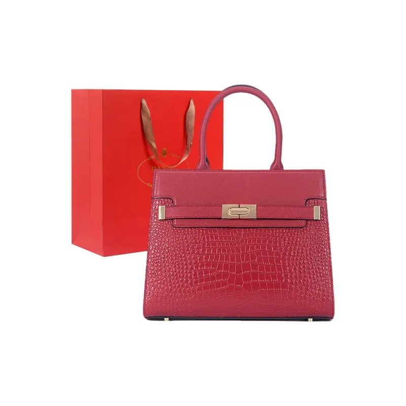 PAYOT Cow Leather Handbag Regular Women's Apricot/Burgundy-5