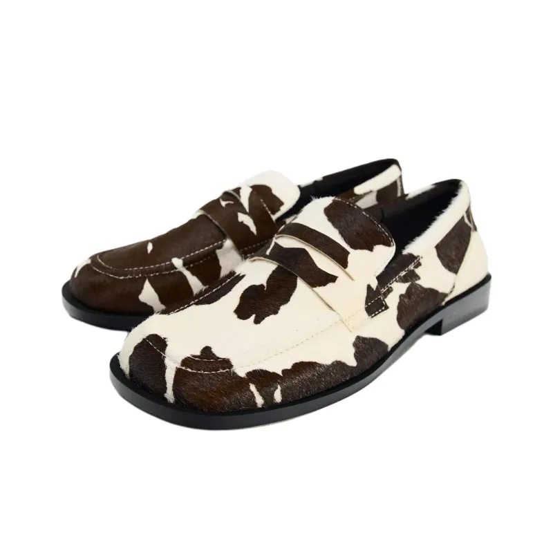 ZARA Loafers 2cm Women's White Brown-2