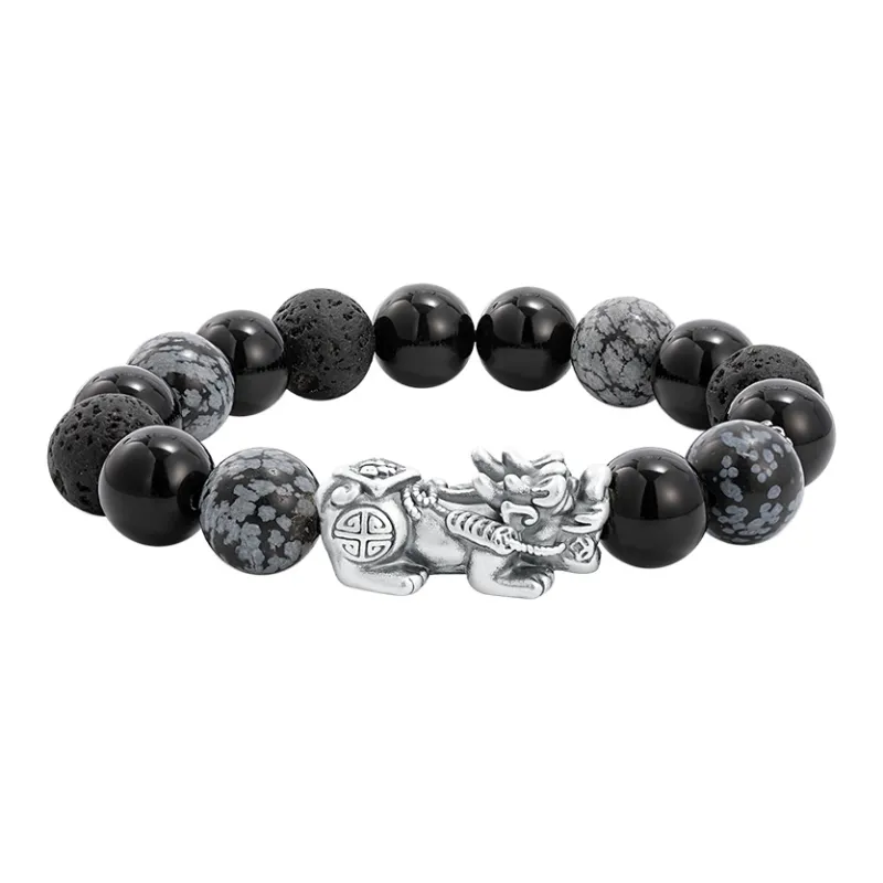 Hurry That Year Obsidian Bracelets Men's-0