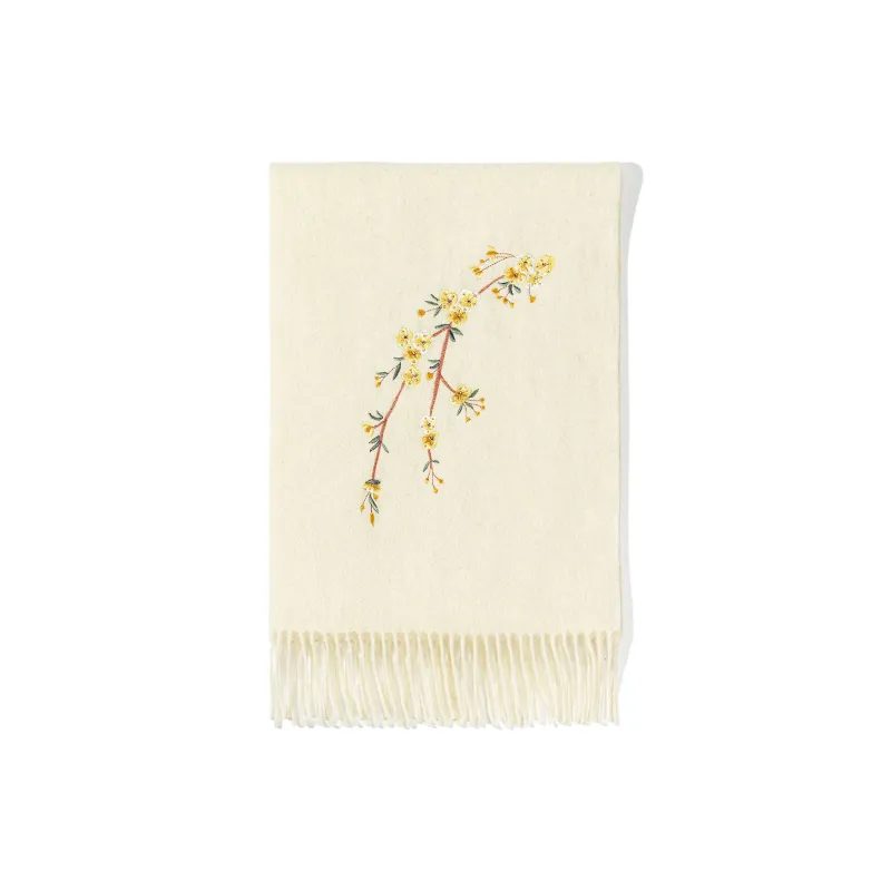 Shanghai Story 100% Sheep Wool Small Shawl Knit Scarves Women's Dark Fragrant Plum 5 Colors Available-5