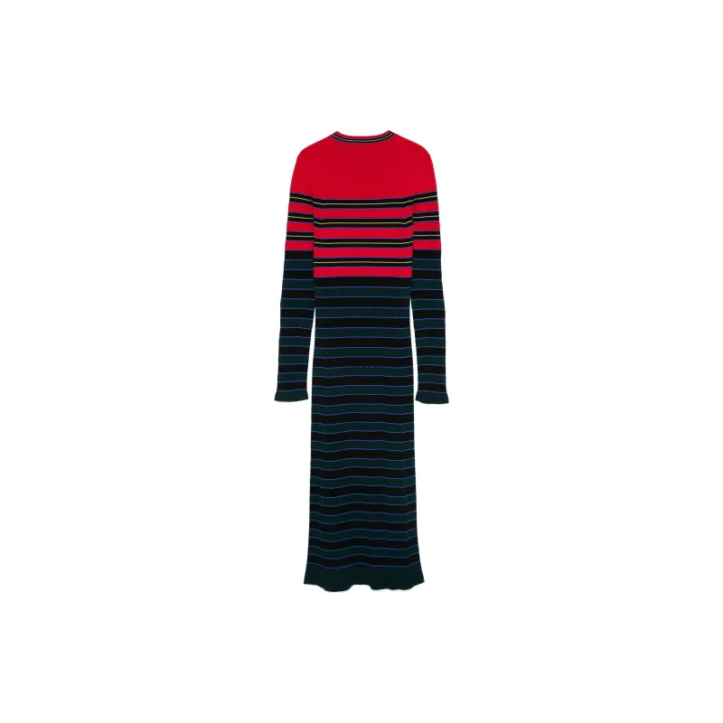 Sonia Rykiel Striped Knitted Midi Dress-1