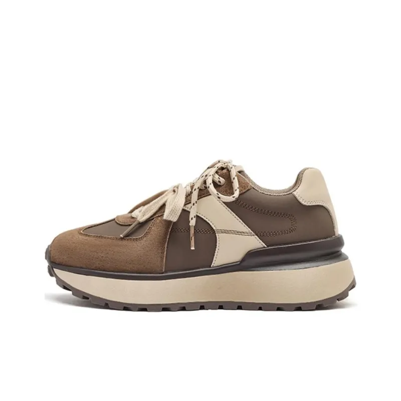 AGSDON Casual Shoes Women's Low Top Beige/Pink-6