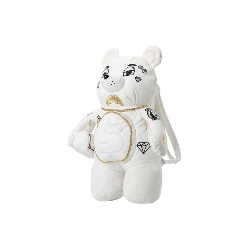 SPRAYGROUND PU Backpack Trumpets Unisex White-1