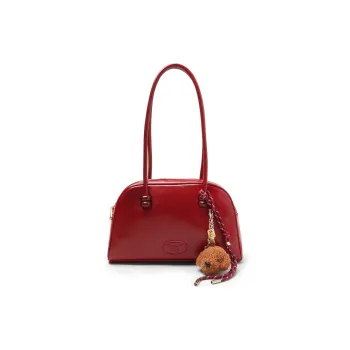 MZ HOUGE Cow Leather Shoulder Bag Women's Red