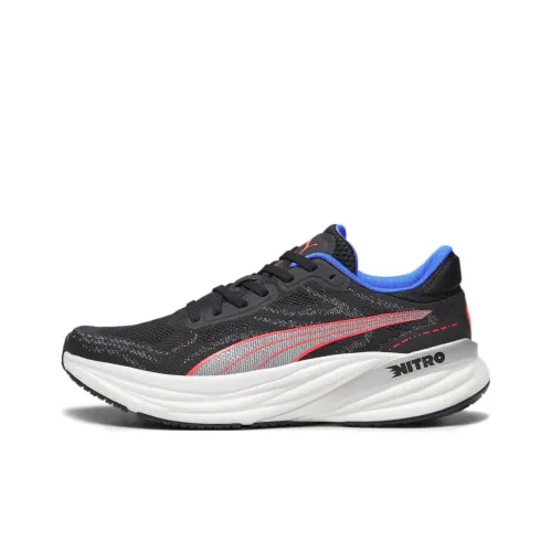 PUMA Magnify Nitro 2 Slip-Resistant Low-Top Long Distance Running Running Shoes Men's Black Red