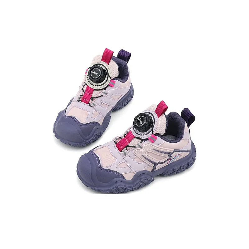 Jeep Wear Resistant Cushioning Slip Resistant Breathable Kids Lifestyle Shoes Pink Purple Kids'-4