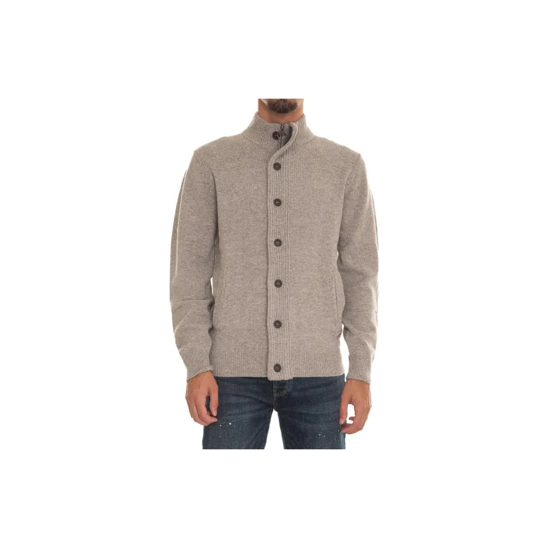 BARBOUR High Neck Button Up Cardigan-2