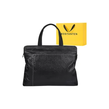 BOSTANTEN Vegetable Tanned Cow Leather Handbag Briefcase Regular Men's Black