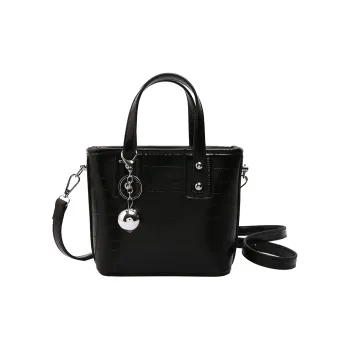 Morellybear PU One Shoulder Handbag Regular Women's Black/White/Silver