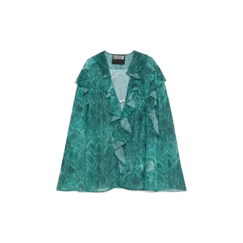 VERSACE Chiffon Shirts Women's Emerald Green