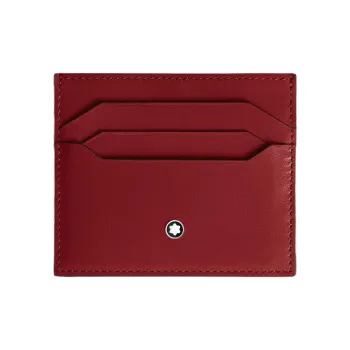MONTBLANC Meisterstuck Full Grain Cow Leather Card Holder Men's Reddish Brown