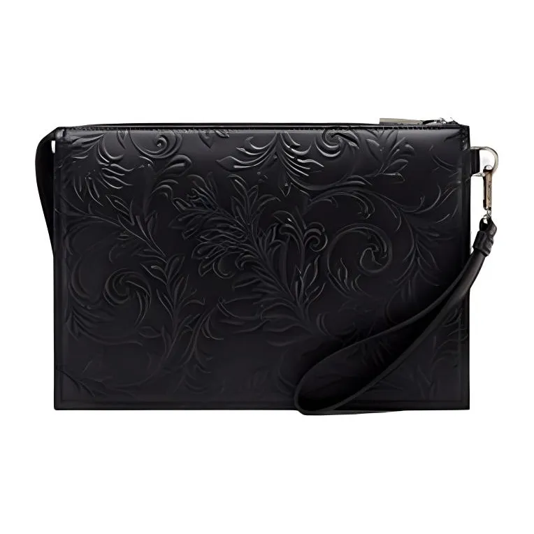 FANSIZHE VERSACE Cow Leather Clutch Men's Black-1
