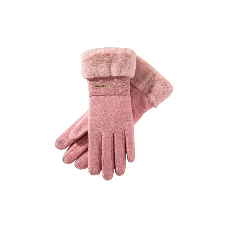 BSELEON Wool Knit Gloves Women's-6