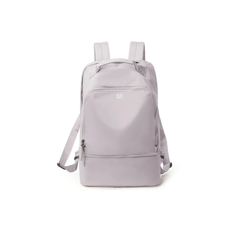 QING QI ZHE Fabric Backpack Regular Unisex Pink Purple/Peacock Blue/Black-0