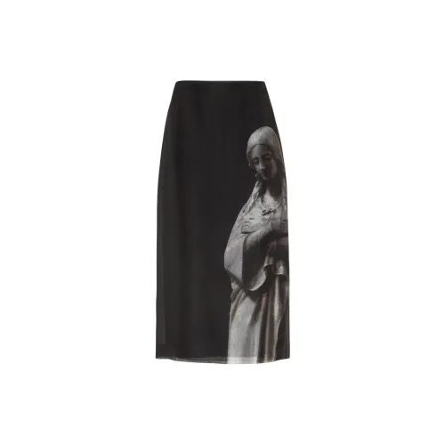 FENDI Casual Long Skirts Women's Black