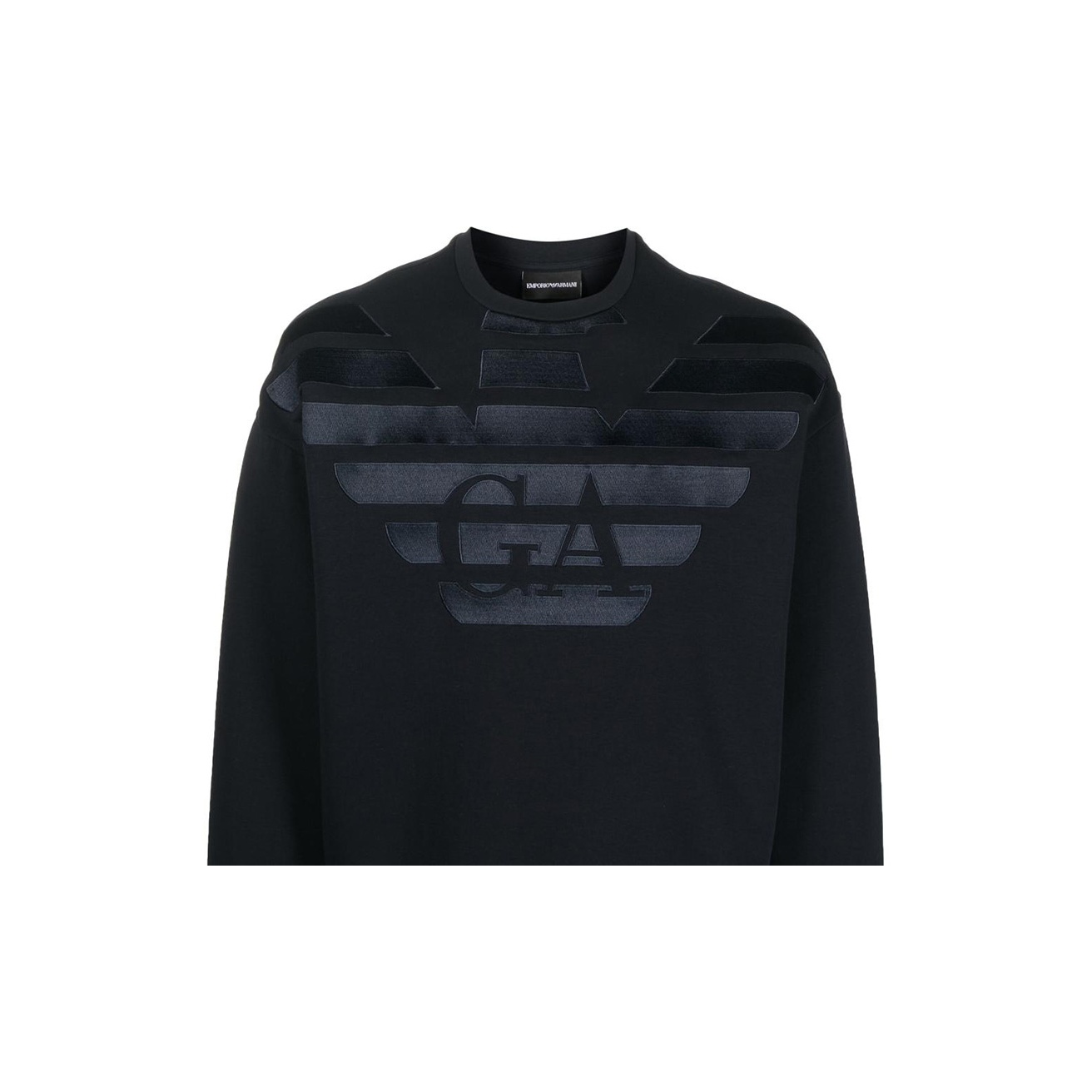 【EMPORIO ARMANI】 ★ Men's 3D Logo Point Sweatshirt ★ Navy 16947011_33930674_600.jpg