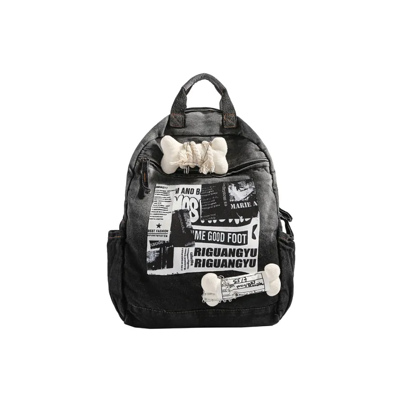 DCLOUD Fabric Backpack Unisex Black/Blue-0