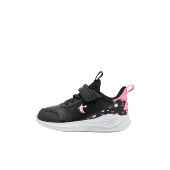 QIAODAN Anti Slip Wear Resistant Low Top Kids' Running Shoes Black Pink Children Aged 3 7 Years Old