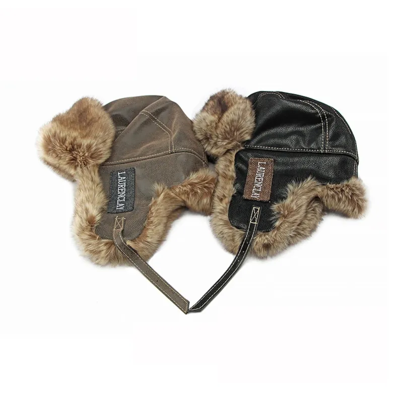 TUCANO Artificial Leather Trapper Hats Unisex-1