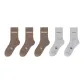 [Thermal Terry, Heat Retention and Temperature Lock]Dark Coffee 3 Pack+Light Gray 2 Pack