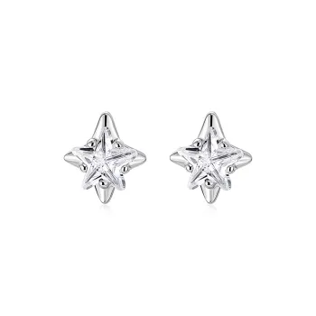 KADER 925 Sterling Silver Stud Earrings Women's Silver