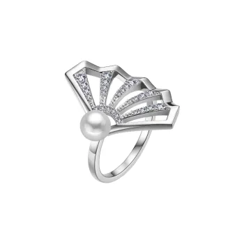 BABYBEI 925 Silver Pearls Rings Women's