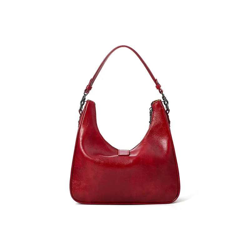 Vigno Synthetic Leather Shoulder Bag Handbag Regular Women's Red/Coffee-3