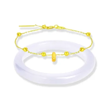 Zheng Tai Fook Glass Cat Eye Bangles Unisex