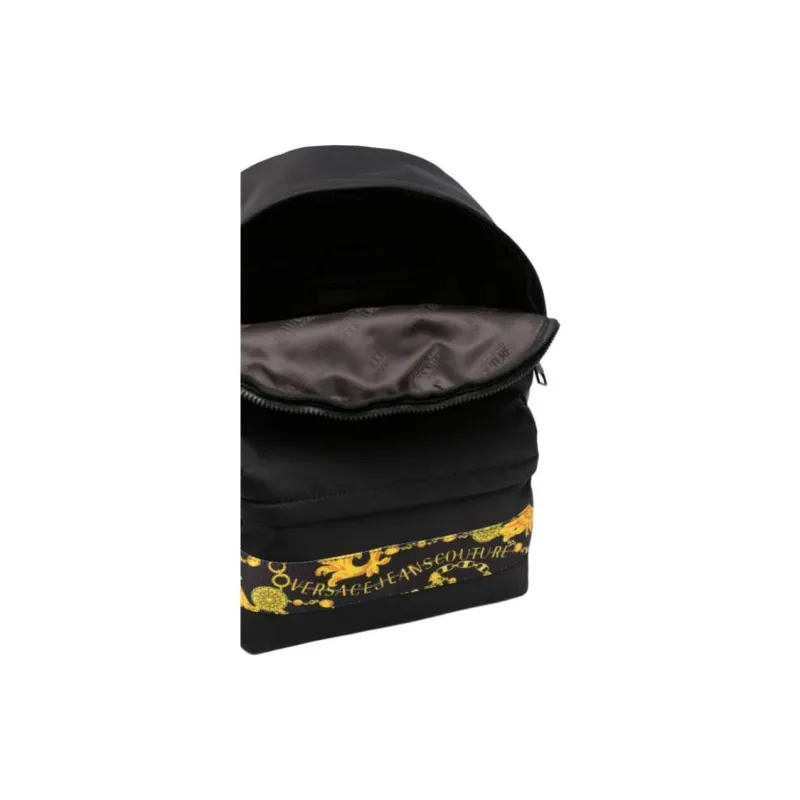 VERSACE JEANS COUTURE Polyester Backpack Regular Men's Black/Banana Yellow-3