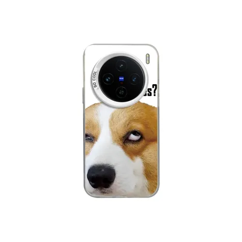 LONGYUGU Silicone Material Quirky Disdainful Short Leg Corgi Phone Case Compatible With VIVOX Collection All Models