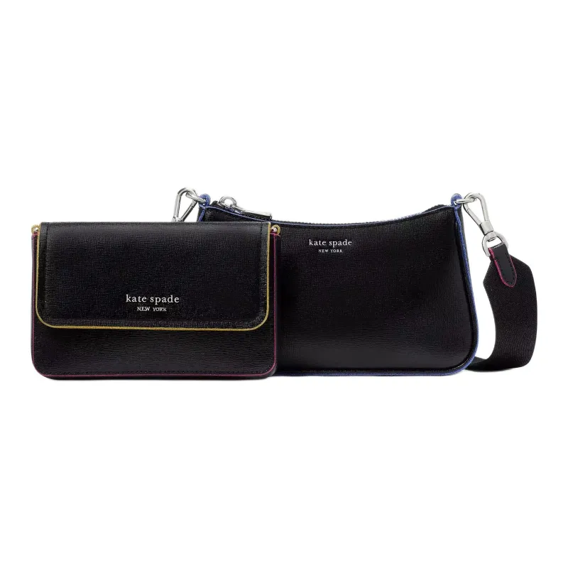 Kate Spade Patent Leather Shoulder Bag Crossbody Bag Women's Black-2