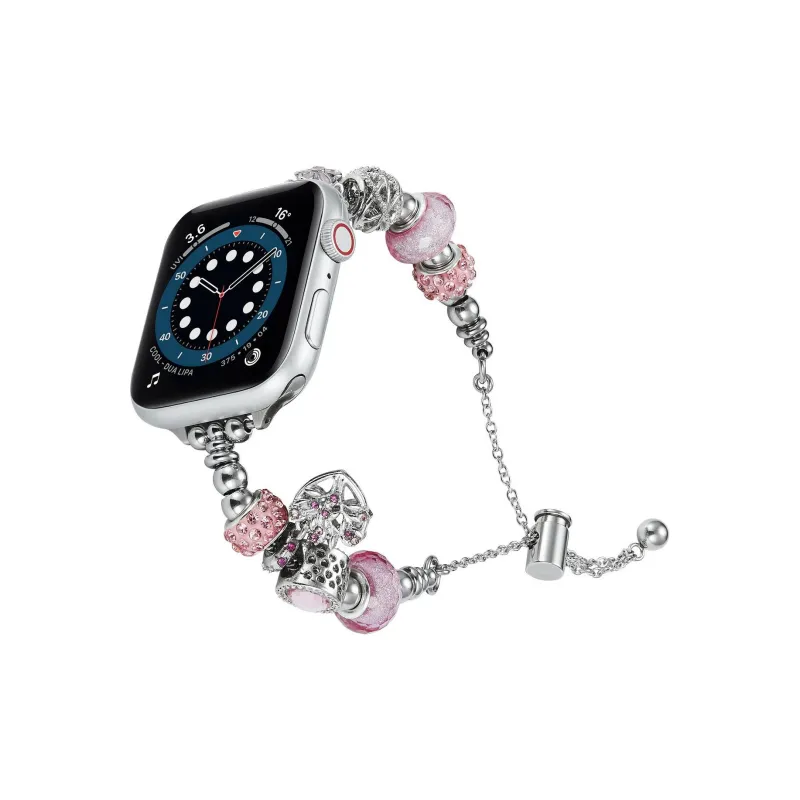 AOMN Apple Compatibility Watch Band Metal, Beads Material-6