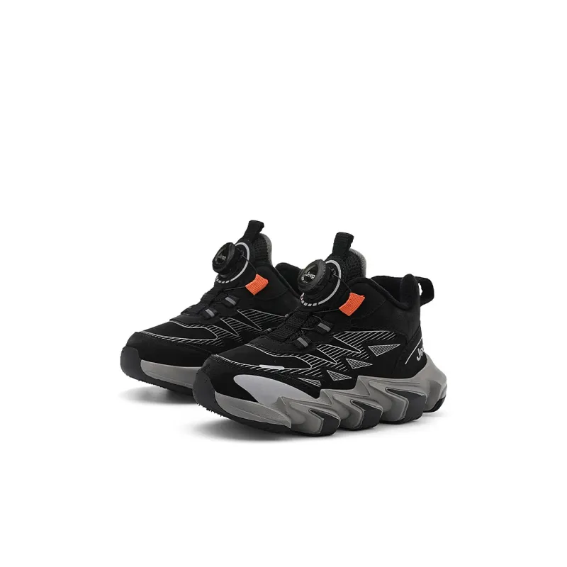 Jeep Slip Resistant Anti Kick Wear Resistant Breathable Kids Lifestyle Shoes Obsidian Black Dark Cloud Gray Kids'-3