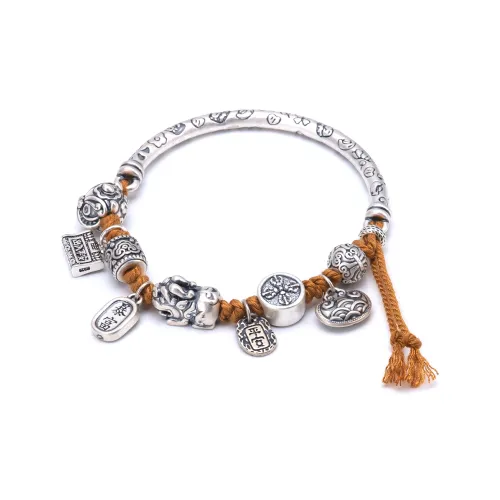 Listen To The Flowers Bloom 999 Fine Silver Bracelets Women's