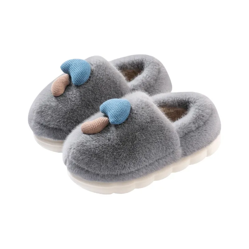 Foot Recreation Winter Home Cartoon Cute Mushroom Warm Comfortable Cotton Slippers Couple Same Style Home Slippers-9