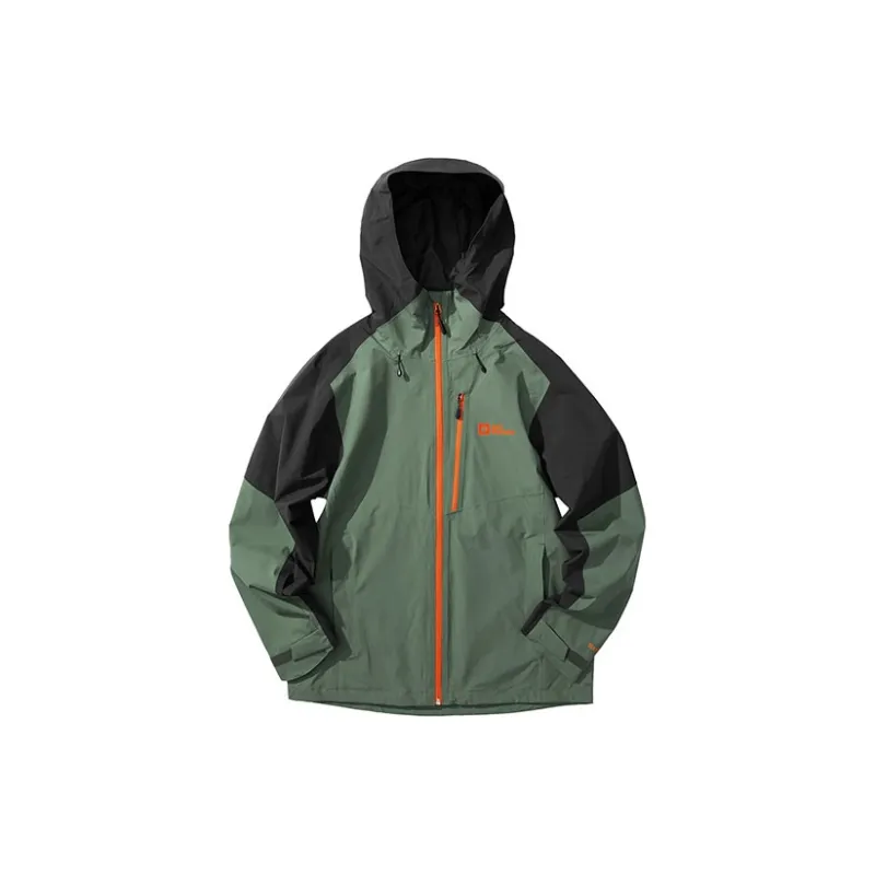 JACK WOLFSKIN Windbreaker Jackets Men Hedge Green+Accessory-1