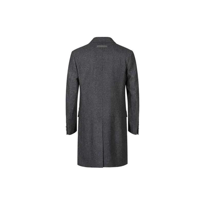 Zegna FW24 Coat Mid Length Men's Dark Gray-1