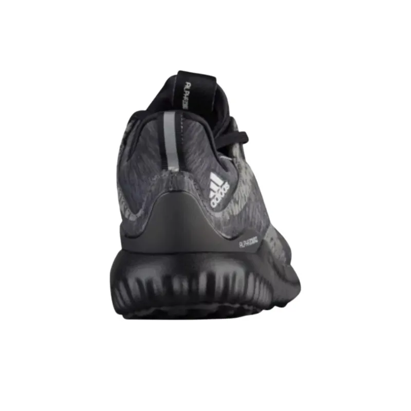 Adidas AlphaBounce Anti-Slip Wear-Resistant Low-Top Kids' Running Shoes Black Gray Color Teenagers-3