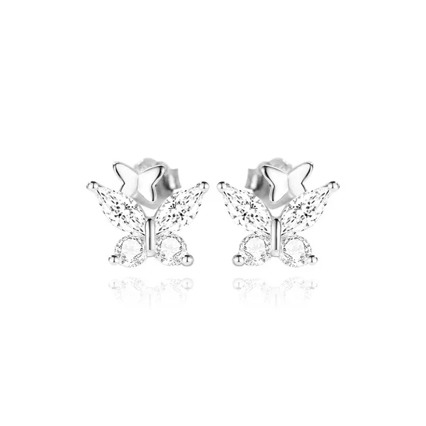 UX S925 Silver Stud Earrings Women's-0