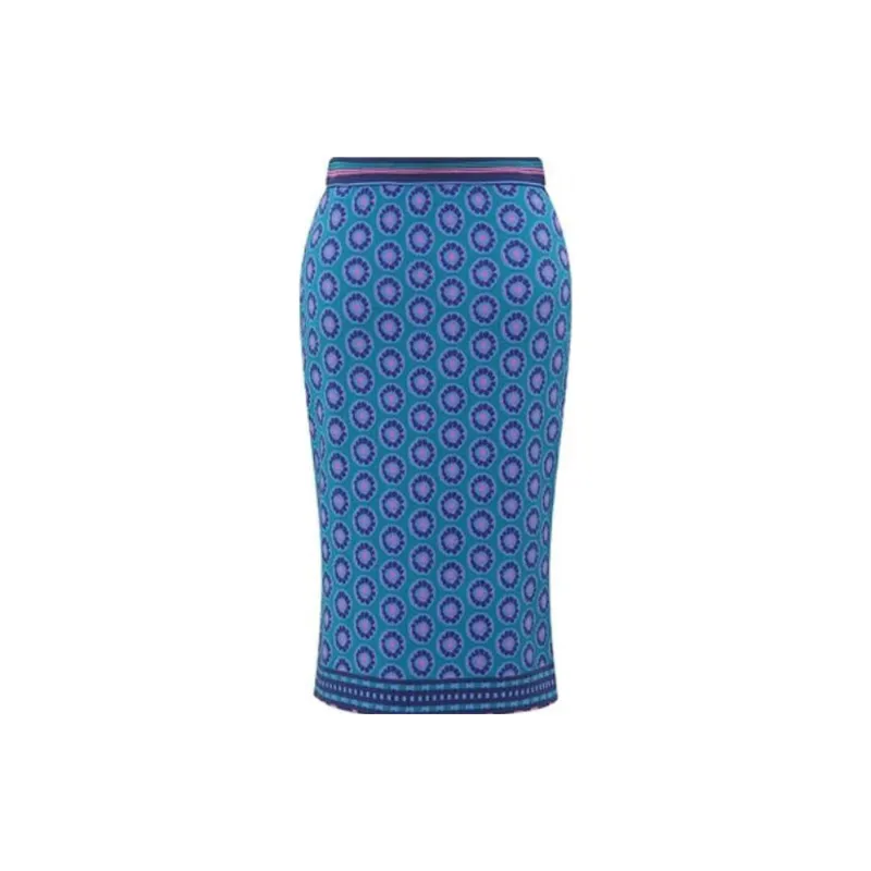 DVF Diane Von Furstenberg SS24 Knit Long Skirts Women's Blue-1