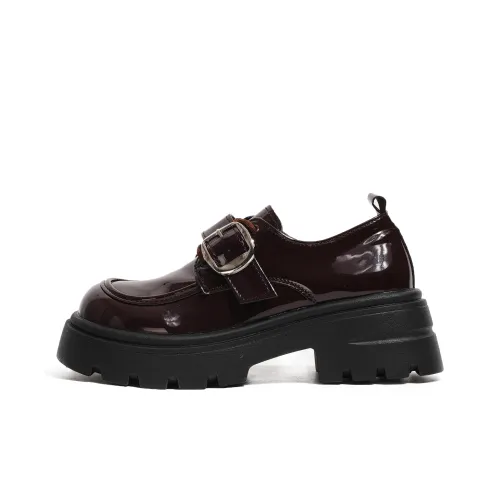 FANNAISHI Loafers Women's Matte Black/Gloss Black/Dark Brown