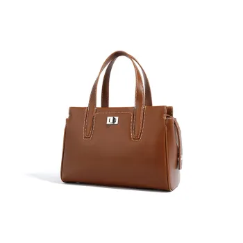 NIUMJ Cow Leather Portable Crossbody Bag Shoulder Bag Regular Women's Natural Brown/Black/Rosewood