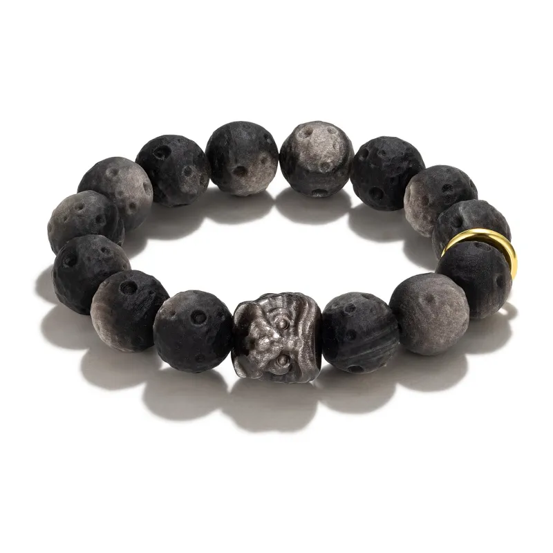 JINGCHENGGOU Obsidian Bracelets Unisex-0