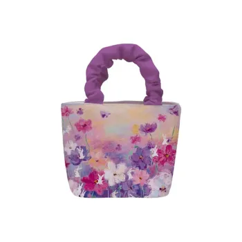 AOSONG Canvas Canvas Bag Handbags Regular Unisex Purple & Pink